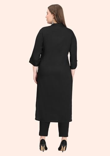 Image of SINDOORI Collar Kurta for Women Solid Colour S to 6XL Plus Size Kurta for Women