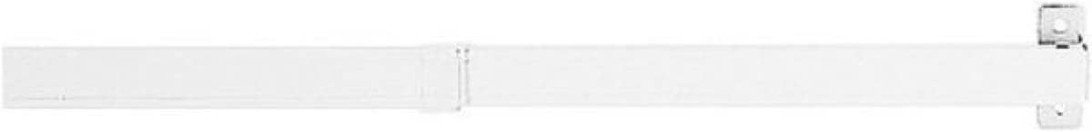 Graber Flat Lock-Seam Sash Rod (28 to 48-Inch Adjustable Width, White)
