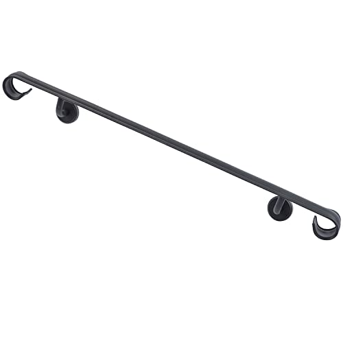 Wall Handrail Wrought Iron Stair Handrail Wall Mount Handrail Fit 4-5 Steps For Indoor Or Outdoor Stairs #TOP6