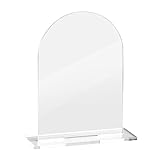 Pqahffowr 5pcs transparente arqueado acrílico mesa de boda signos DIY fiesta cumpleaños fiesta fiesta asientos signos