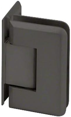 CRL Pinnacle 044 Series Matte Black Wall Mount Offset Back Plate Hinge