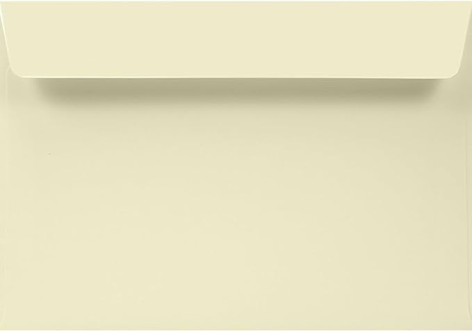 Netuno 100 Ivory envelopes B6 125 x 175 mm 4.9 x 6.9 in 100gsm Lessebo Smooth Ivory Elegant Cream Printable envelopes for Weddings Invitations Birthday Cards Greeting Cards Christmas Business mailing