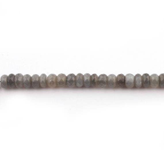 Pierre de lune grise naturelle perles rondelles facettées 9-10mm pour bijoux haut de gamme