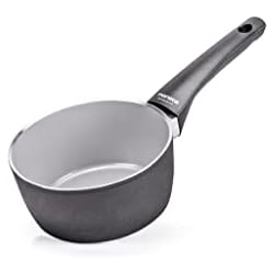 Cacerolas Moneta Moneta Cacerola Futura, de 16 cm, Revestimiento Natural Finegres, También para Cocinas de Inducción, Fabricada en Italia