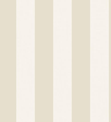 Papier peint vinyle beige lavable à rayures pour dissimuler les défauts - 3