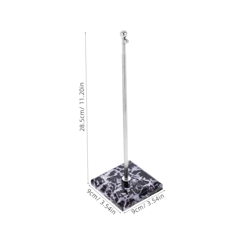 Porte-drapeau de table ajustable Operitacx en métal et socle marbre stable - 3