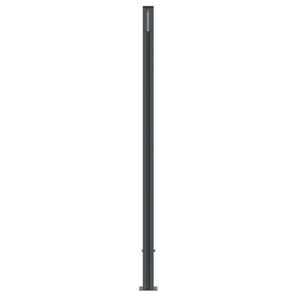Zaunelement Grau WPC 173x186 cm Gartenzaun Sichtschutzpaneel mit Aluminium Pfosten, wetterbeständig, stabil, für Terrasse Balkon Vorgarten zur Grundstücksbegrenzung und Privatsphäre