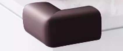Image of WONDERLAND Soft Rubber Foam Corner Protector Guards for Baby, Furniture Corner Guard, Edge Safety Bumpers, 3M Adhesive Pre-Taped (White /Brown, 10 Large Corners) (Coffee Brown)