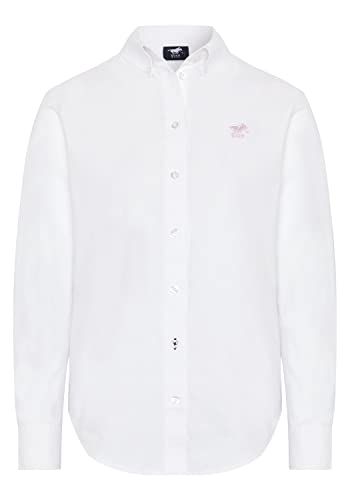 Polo Sylt Damen Regular-Fit Button-down-Bluse aus Oxford-Baumwolle, Bright White, XS