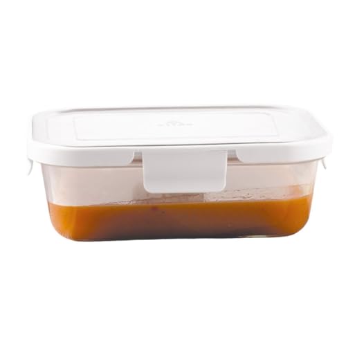 Image of ATTRO Glassox Borosilicate Rectangular Glass Lunch Box with Stainless Steel Lid Food Storage Container Microwave & Freezer Safe BPA-Free Food-Grade 1040ml, Transparent