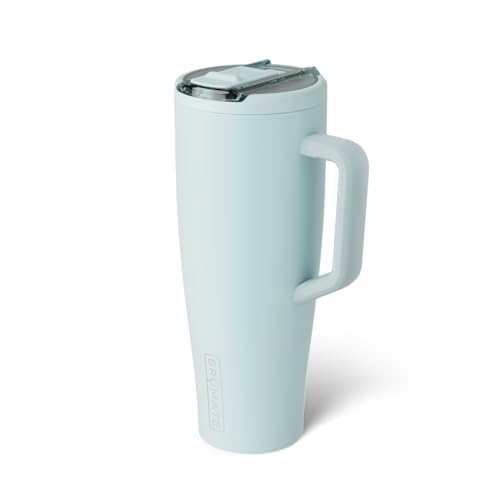 Image of BruMate Era Flip 40oz Tumbler with 100% Leakproof Covered Straw Lid | Hygienic Covered Straw | Insulated Stainless Steel Water Bottle with Handle | Cup Holder Friendly | BPA-Free (Blue Agave)
