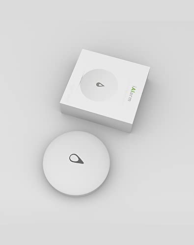 Ialarm Zigbee Water Leak Sensor - Requires Zigbee Hub - Monitor Your Entire Home For Leaks - Suitable For Kitchens, Bathrooms, Basements Or Under Sink, White #TOP6