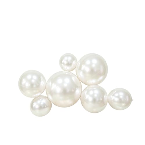 Reusable Inflatable Balloon Garland Reusable Balloon Garland Arch Kit PVC Inflatable Balloons Arch Garlands 3/5/7 Pcs Linked Pvc Balloons Elastic Bands for Birthdays Weddings (7Balls Pearl White)