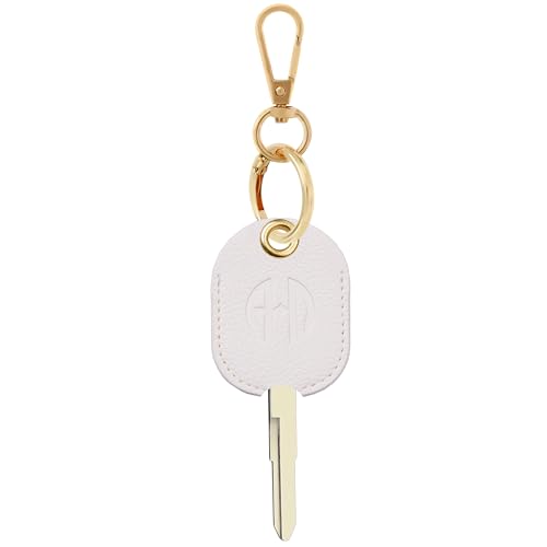Image of Leather Keys Sleeve for Broken Car Key Loop Replacement - Cute Keychain Cover - Protector, Holder for Men & Women