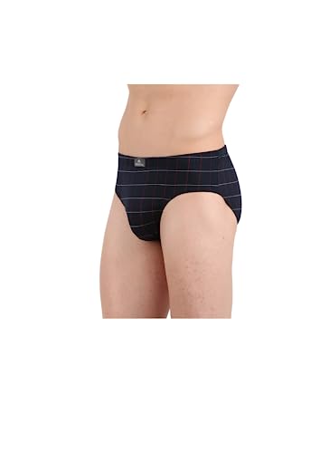 Image of Crystal Italia Brief Men's Super Combed Cotton Checkered Brief with Concealed Waistband | Assorted | (Pack of 2)