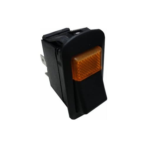 Morris 70177 Lighted Rocker Switch, On-Off, DPST, Quick Connect Spade Terminal, Amber, 5-Pack
