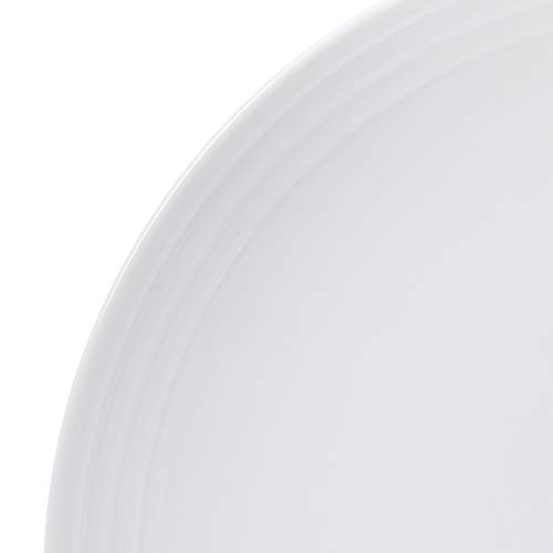 AmazonBasics 18-Piece Kitchen Dinnerware Set, Plates, Dishes, Bowls, Service for 6, White Embossed Porcelain - Thumbnail 4