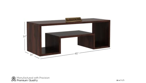 Image of THE WOODEN CITY Solid Sheesham Wood TV & Entertainment Unit for Living Room & Hotel Room and Office Furniture (Wood Finish 8)