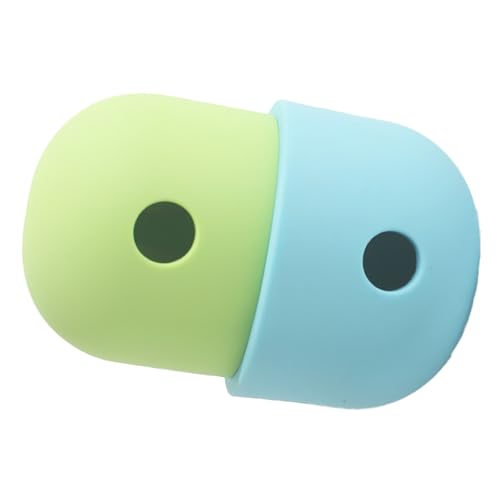Fockety Hundepuzzle, Zähneknirschen, Abnehmbar, Langsamer Fressnapf, Hundeleckerli, Spielzeugspender, Silikon, Unschädlich für die Katze (Kleine Abdeckung in fluoreszierendem Grün mit #12)