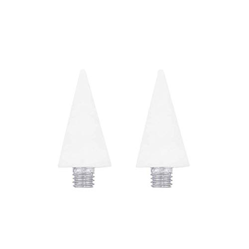 SALOCY Nail Rhinestones Picker Wax Replacement Tips,Dotting Pen Replacement Head,Nail Art Tool,2Pcs(White)
