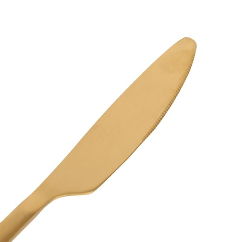 Argon Tableware 8 Stainless Steel Dinner Knives – 21cm Gold Finish Modern Cutlery Set for Dining & Entertaining – Stylish Dishwasher Safe Tableware - Image 7