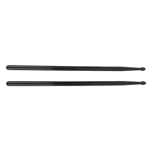 Juego de baquetas para ejercicio con punta de nailon, instrumento de percusión portátil, para principiantes (negro) miniatura 1