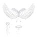 XIKTTK Engelsflügel, Engel Flügel, Federflügel Engel, Weiß Engelsflügel Party Kostüm, mit Heiligenschein, Angel Wings Cosplay Zubehör, Engel Flügel für Damen und Mädchen, 30 * 60 cm Heiligen und günstig Kaufen-XIKTTK Engelsflügel, Engel Flügel, Federflügel Engel, Weiß Engelsflügel Party Kostüm, mit Heiligenschein, Angel Wings Cosplay Zubehör, Engel Flügel für Damen und Mädchen, 30 * 60 cm