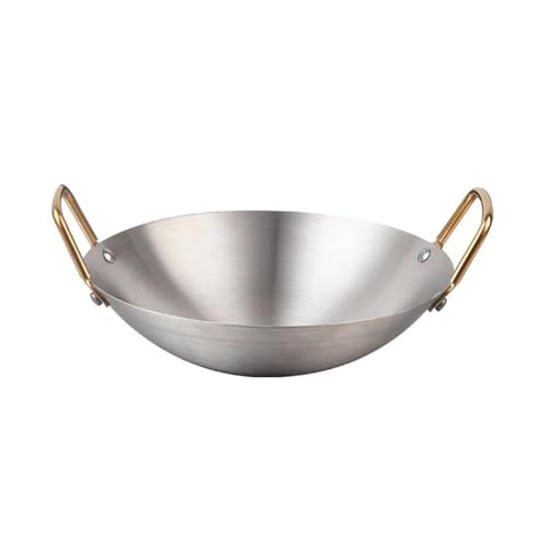 Wok de acero inoxidable con doble asa y distribución uniforme miniatura 1
