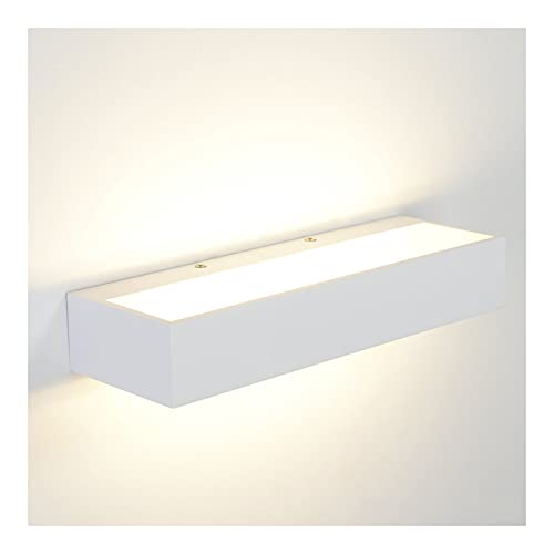 Applique murale LED rectangle aluminium luminaire intérieur noir couloir chevet
