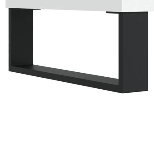 Buffet Bas de Rangement Vinyles avec Pieds en Fer Robustes - 8