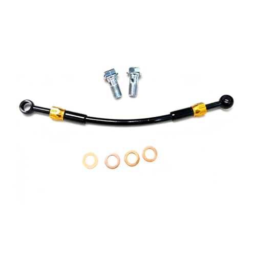 Flexible de frein pour rallonger durite moto 220cm tressée inox raccord banjo pour grand guidon