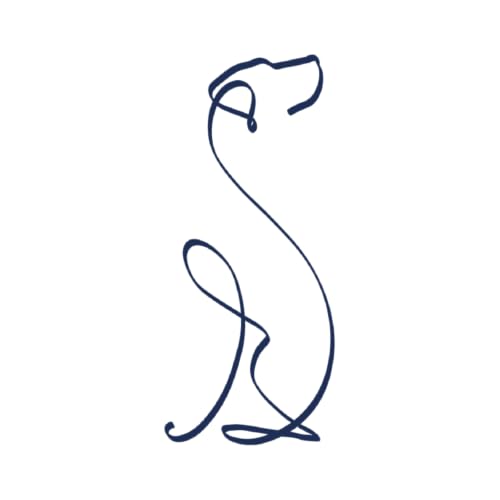 Tattwo.me - Tatuaggio temporaneo per adulti e bambini, 2 settimane, resistente all'acqua - cane in stile line art- Inchiostro vegetale - Certificato cosmetico UE (5X5 - P0770)