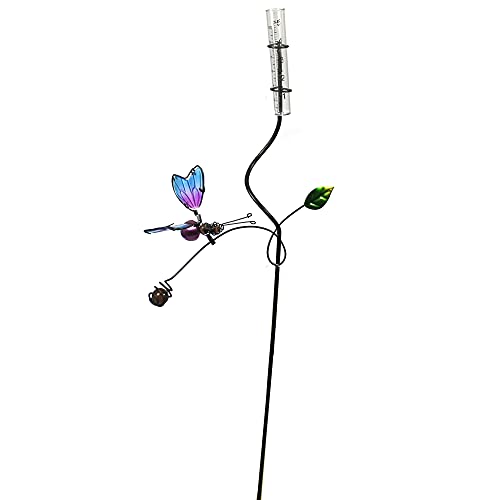Regal Art & Gift 12346 Stake-Butterfly Rain Gauge, Purple/Blue