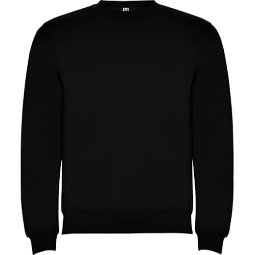 ROLY Sudadera Clásica 1070 Hombre Sin Capucha Gramaje: 280 g/m² (FR/ES, Letras, M, Regular, Regular, Negro 02) | Ya disponible en tu tienda friki favorita! En mundofriki.es!