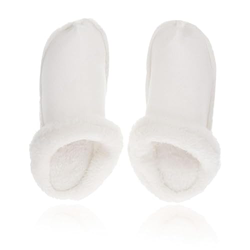 CKCSHI Cotton Unisex-Adults Shoe Liner, White, Winter Fur Insert for Clogs, Slippers, and Shoes with Removable Insoles