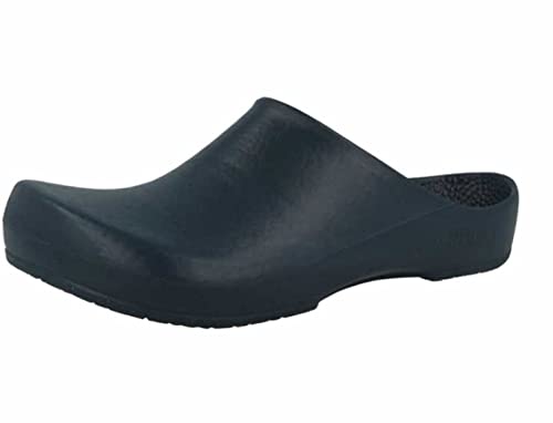 Birkenstock67070- Work Shoes PU Clogs Classic Birki Antistatic Blue Size, 39 EU