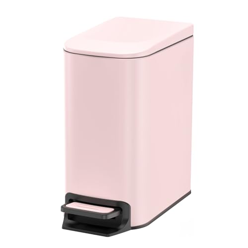 Cesun small bathroom trash can with soft-close lid