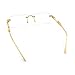 SA106 Mens Hustler Rimless Narrow Rectangle Metal Rim Fashion Eyeglasses Gold Beige