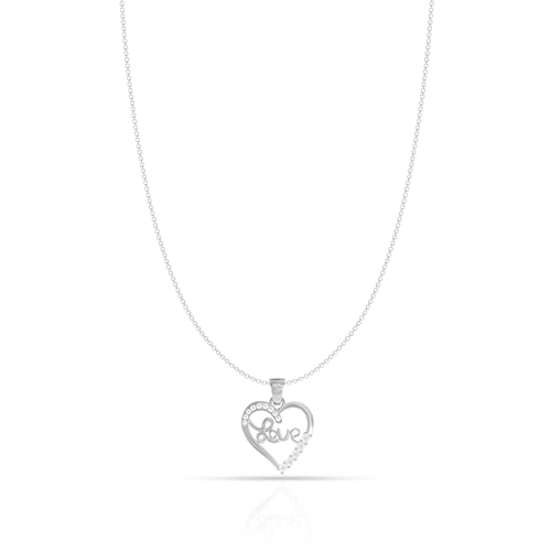 Image of 925 Sterling Silver Pendant Necklace for Women | Silver Locket with Chain | Daily Wear Jewellery | Minimalist Jewelry for Office & Casual Wear | Gift for Woman, Wife, Girlfriend, Mother, Sister | Anniversary, Birthday, Valentine's Day, Rakhi Gift