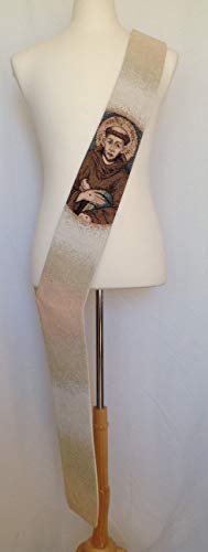 Deacon Stole St Francis and Tao Cross