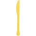 Premium Heavy Weight Plastic Knives | Sunshine Yellow | Pack of 20 | Party Supply