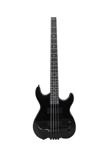 Basse électrique 4 cordes active noire idéale pour le studio et la scène