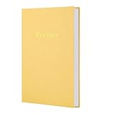 Bijilk Recipe Book To Write in Your Own Recipes With 62 Blank Recipe Book Pages (yellow)