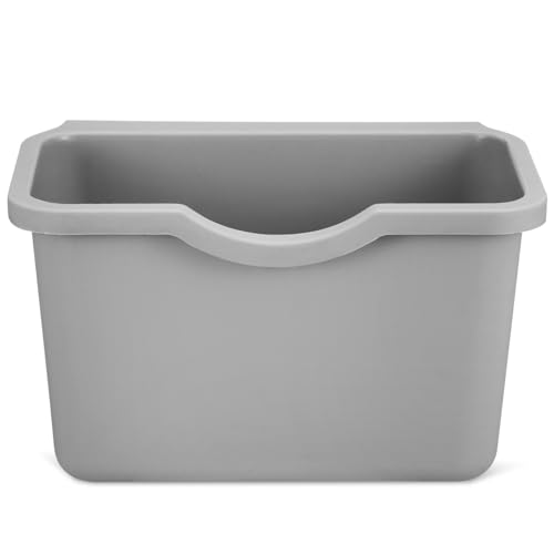 Bote de basura colgante para cocina gris rectangular