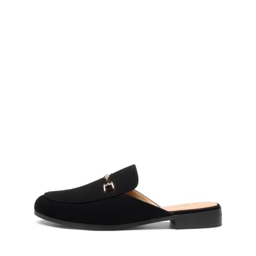 Image of DREAM PAIRS Mules for Women Flats Slip on Comfortable | Pointed Toe Slip on Slides Buckle Lightweight Loafers Shoes for Office Work Business and Casual Wear