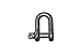 Indusco SH112IM04 Hot Dipped Drop Forged Galvanized Steel Screw Pin Chain Shackle, 34000 lbs Working Load Limit, 1-1/2