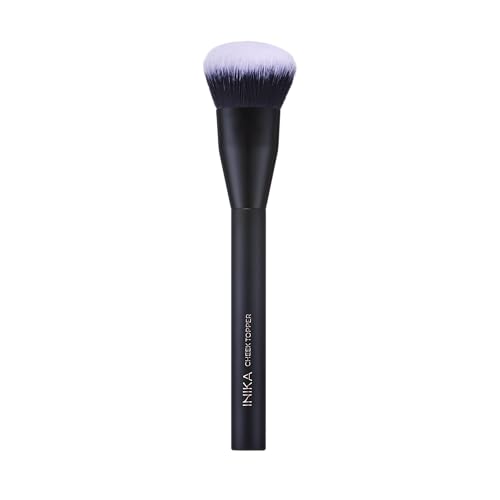 INIKA Cheek Topper Brush | Vegan, Cruelty-Free Professional Wide Angled Blush and Contour Brush. Sustainable design.