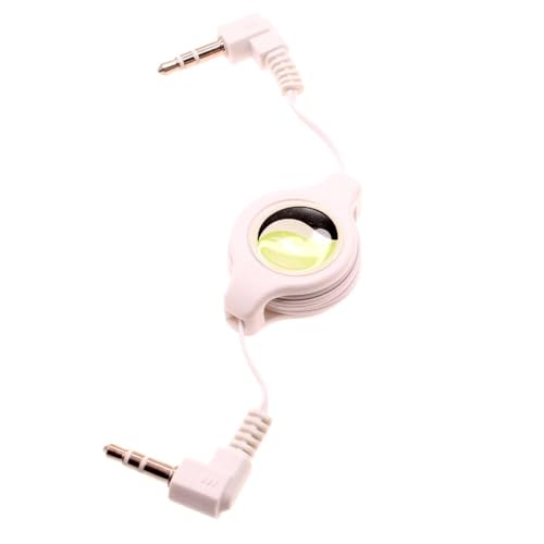 Cable Auxiliar Retráctil 3.5mm Blanco miniatura 1