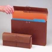 Smead Products - Smead - 3 1/2 in. Expansion Wallets, 12 x 5, Leather-Like Redrope - Sold As 1 Each - Neat, professional wallets feature a distinctive leather-like material. - Elastic cord holds prote