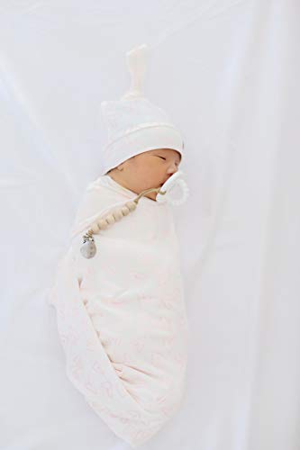 Image of Copper Pearl Baby Beanie Hat Top Knot Stretchy Soft Lola